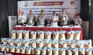 Polisi-Amankan-12,5-Ton-Beras-Oplosan,-di-Tempat-Produksi-Sidoarjo