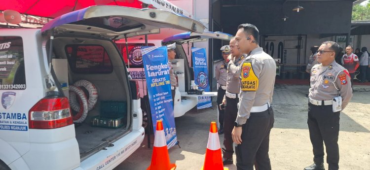 Mudik Auto Nyaman Polres Nganjuk Hadirkan Cafe dan Bengkel Gratis